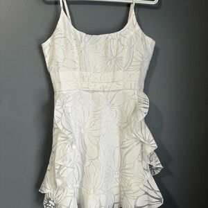 Selfie Leslie Ivory Satin Dress